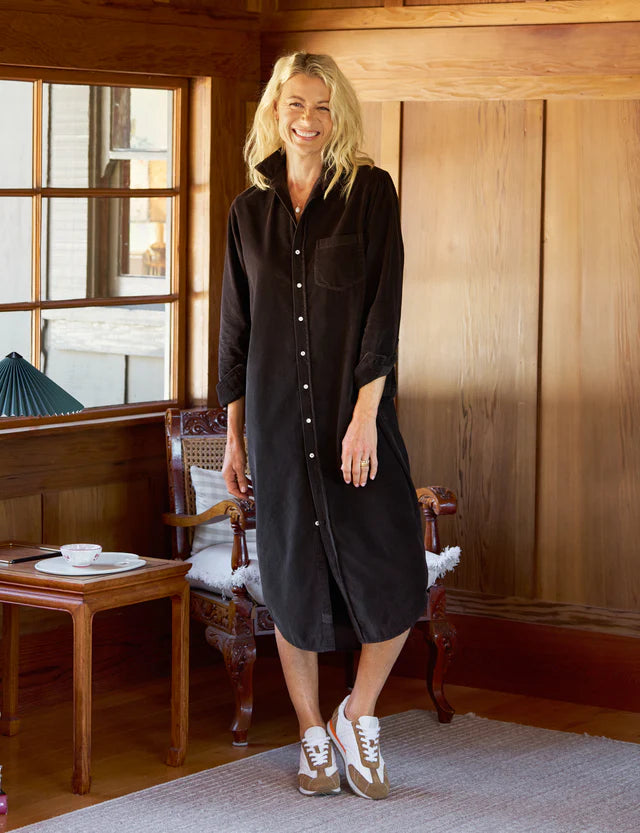 Frank &amp; Eileen Rory Maxi Shirtdress In Espresso