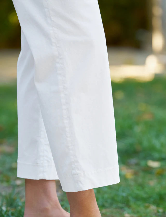 Frank &amp; Eileen Westport Wide-Leg Chino In White Twill