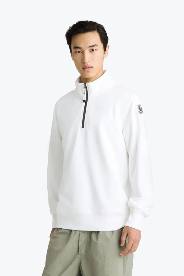 Parajumpers Broad Peak Half-Zip Fleece In White