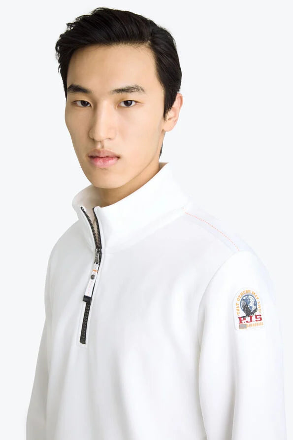 Parajumpers Broad Peak Half-Zip Fleece In White