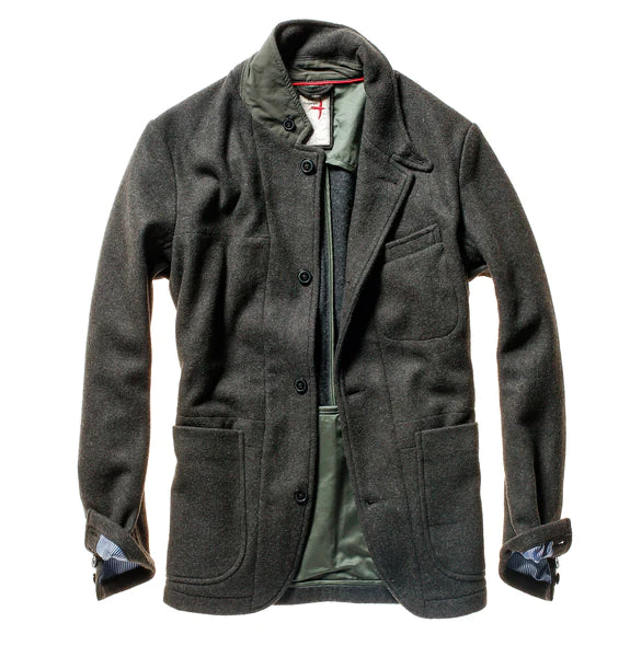 Relwen Melton Trap Blazer Dark Loden