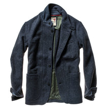 Load image into Gallery viewer, Relwen Melton Trap Blazer Navy
