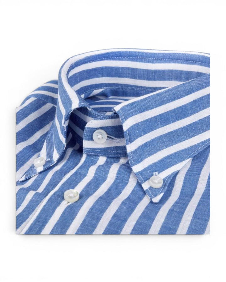 Stenstroms Blue Striped Oxford Shirt