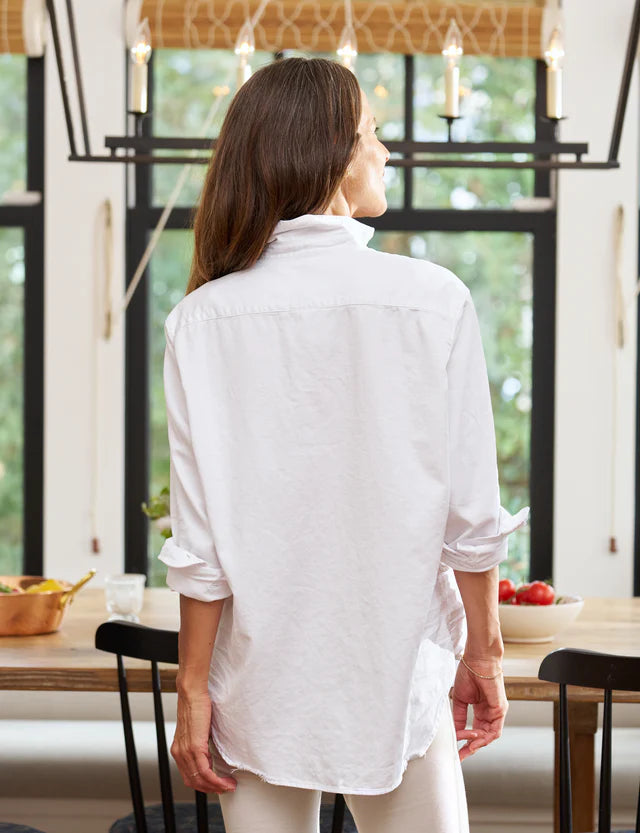 Frank &amp; Eileen White Stonewashed-Italian Denim Shirt