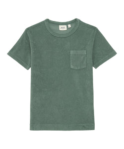 Hartford Men's Cotton-Terry Pocket Tee in Cactus