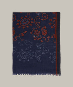 Hartford Scarf Indigo/Red