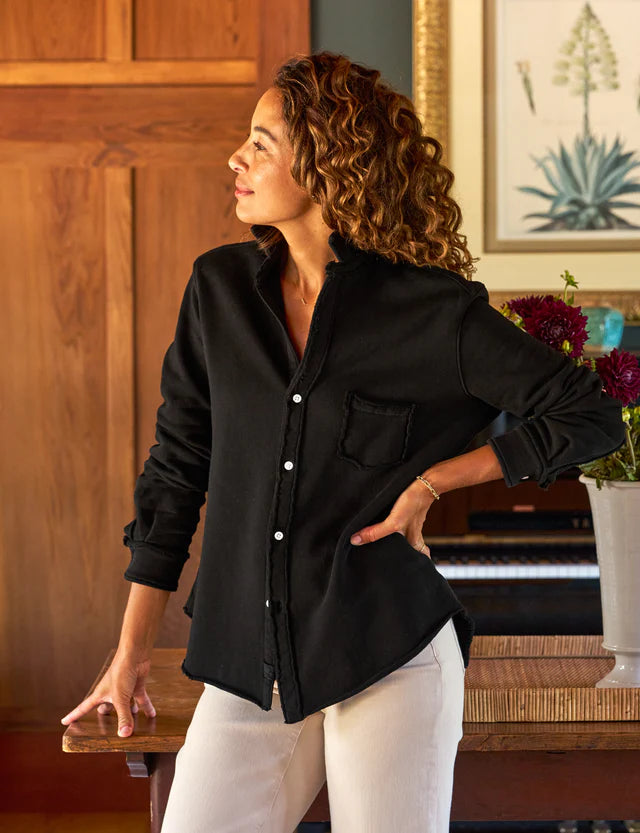 Frank &amp; Eileen Eileen Sweatshirt Button-Up In Black