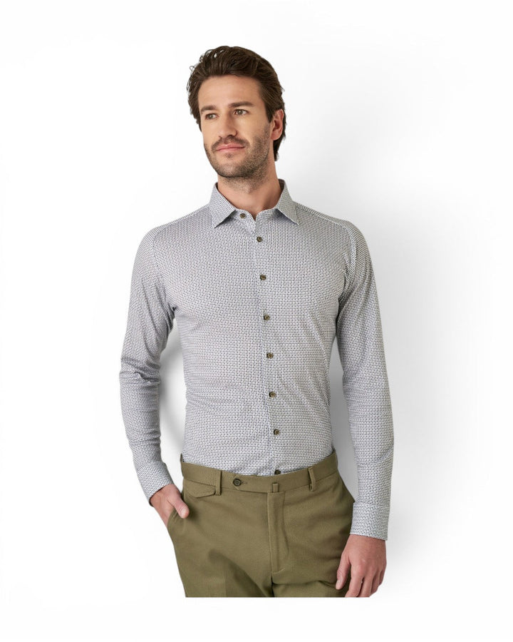 Desoto Casual Kent Ls In Anthracite Maze Print