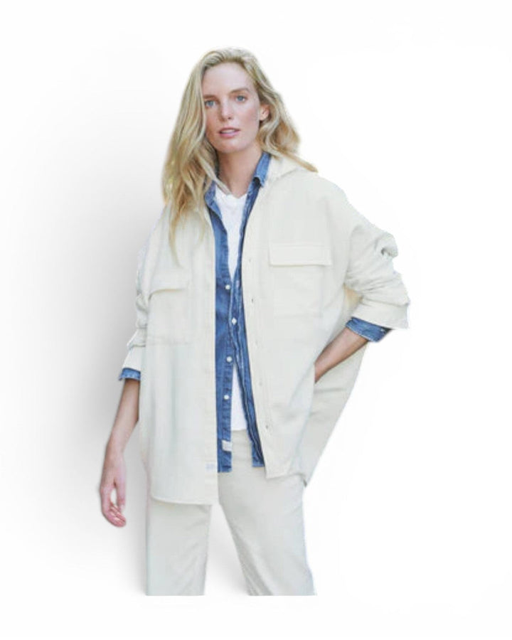 Frank &amp; Eileen Mcloghlin Shirt Jacket In Winter White