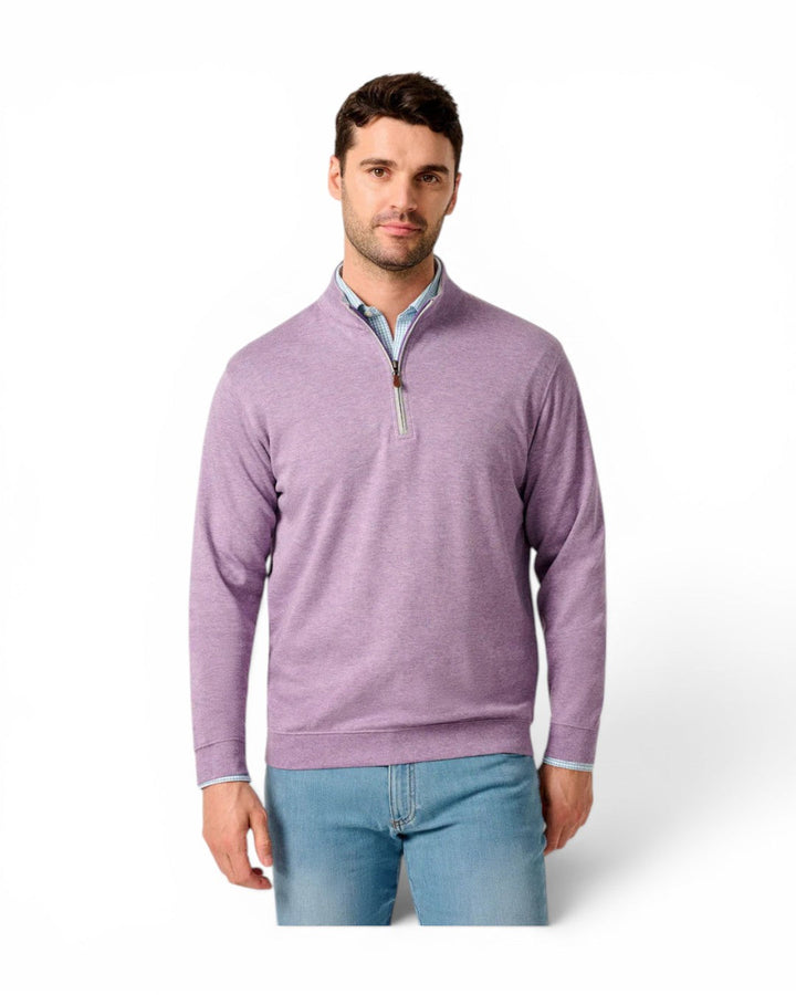Johnnie-O Sully 1/4 Zip Pullover In Thistle