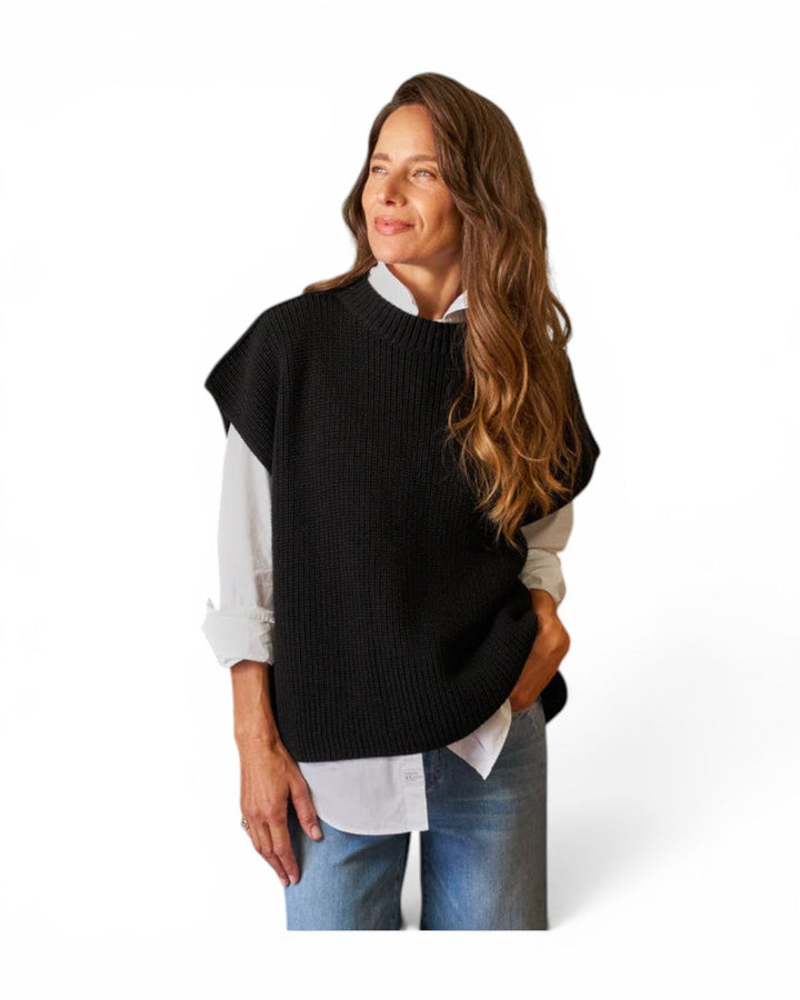 Frank &amp; Eileen Montecito Italian Sweater Vest In Black