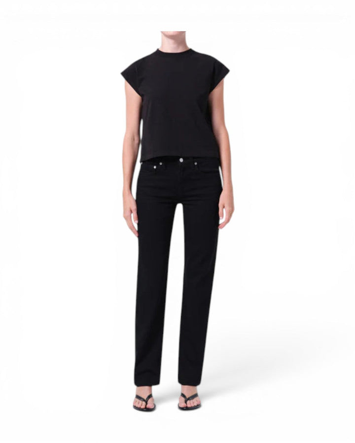 Agolde Women Low Rise Slim In Immersion Black