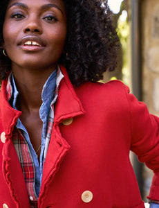 Frank & Eileen Mini Belfast Peacoat in Crimson