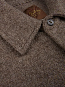 Stenstroms Light Brown Felted Wool Overshirt