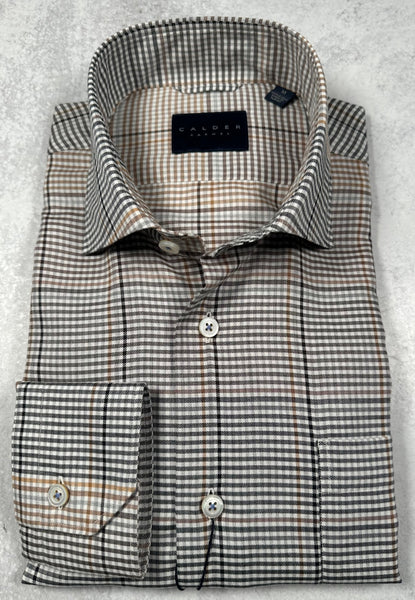 Calder Exploded Degrade Twill Gingham In Sand