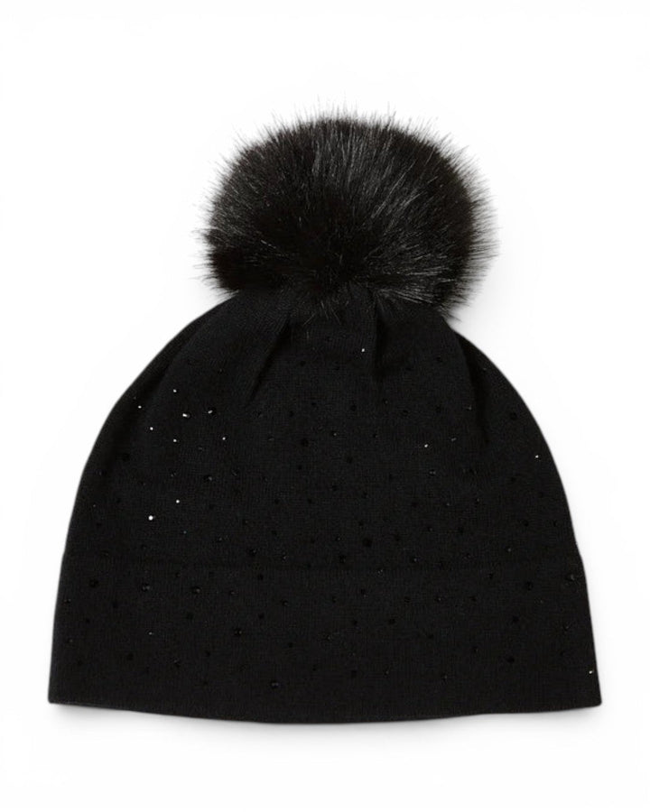 Kinross Cashmere Crystal Hat - Black