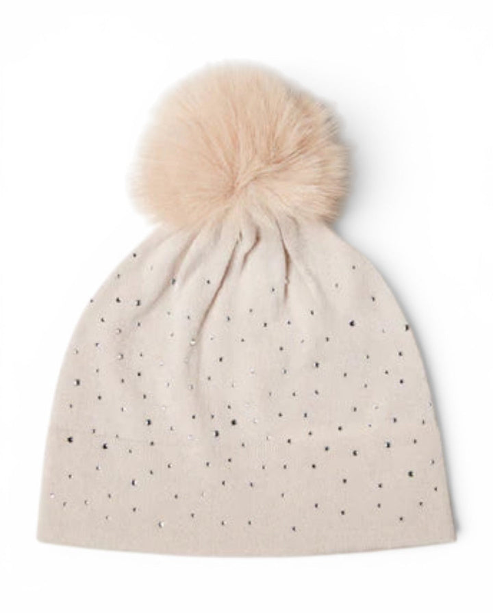 Kinross Cashmere Crystal Hat - Oat