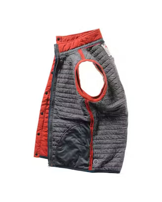 Relwen Windzip Vest In Dark Orange