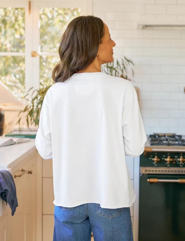 Frank &amp; Eileen Quinn LS Crewneck Tee White