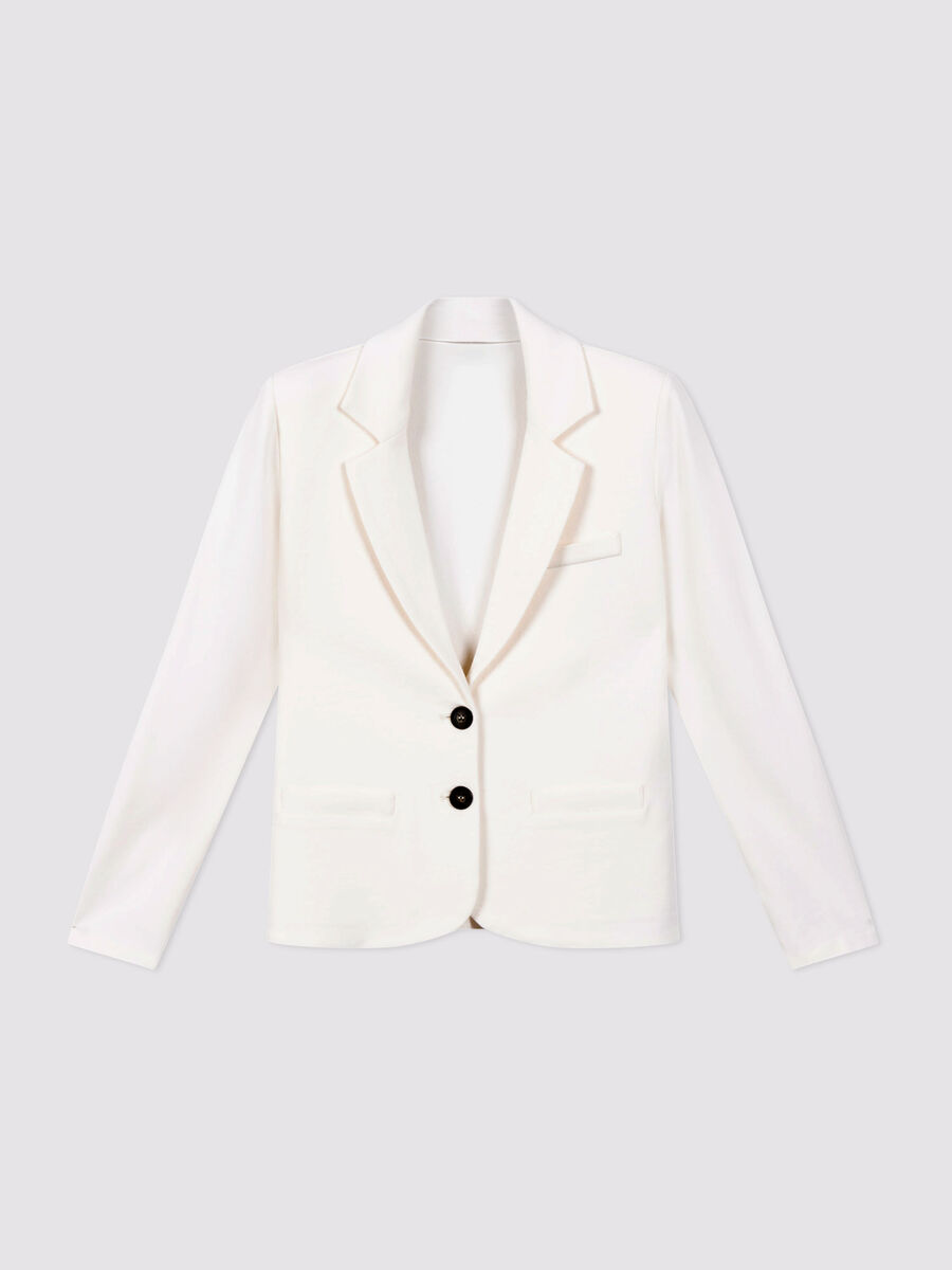 Repeat Tailored French Terry Sweatshirt Blazer In Ivory