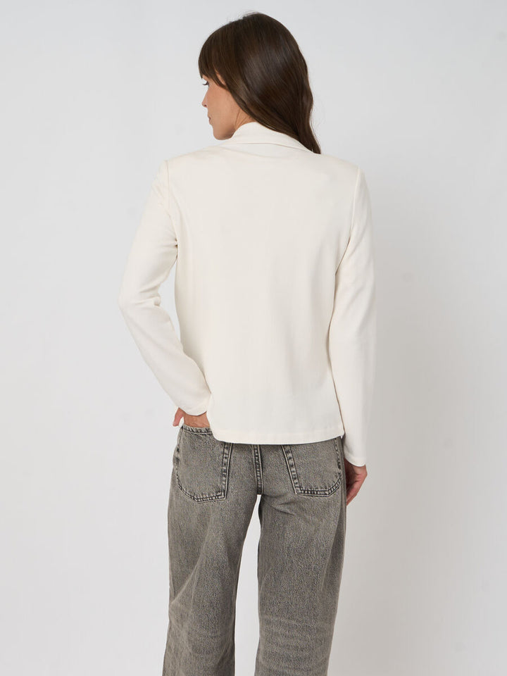 Repeat Tailored French Terry Sweatshirt Blazer In Ivory