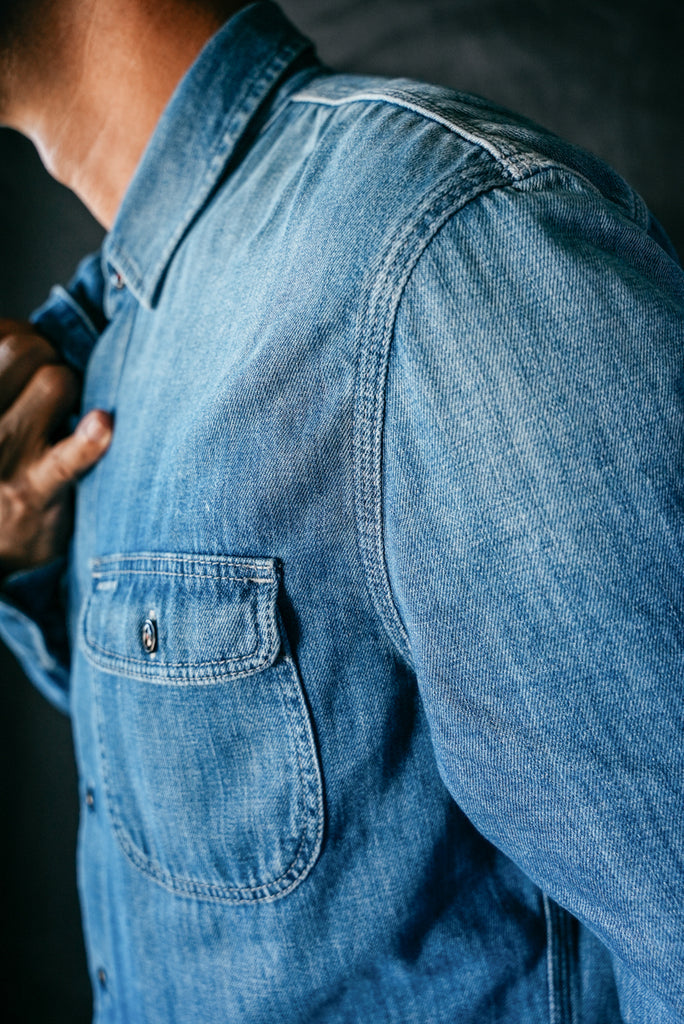 Hiroshi Kato Brace Shirt Denim Dee