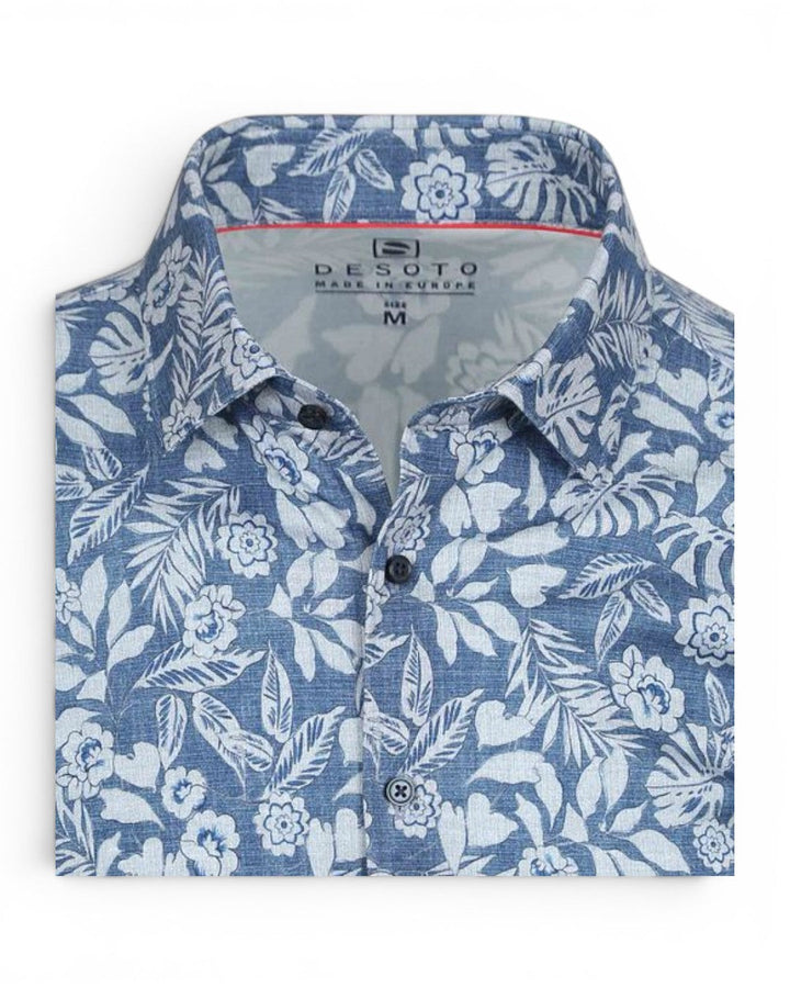 Desoto Casual Kent Ss In Palm Print