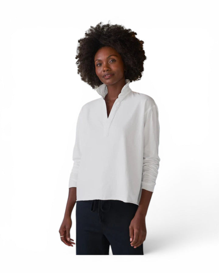 Frank &amp; Eileen Patrick Jersey Popover Henley In Vintage White