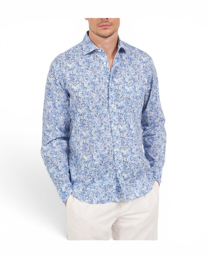 Hartford Blue Liberty Print Shirt