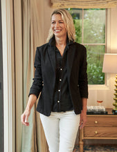 Load image into Gallery viewer, Frank &amp; Eileen Women&#39;s Dublin Blazer in Jet Black
