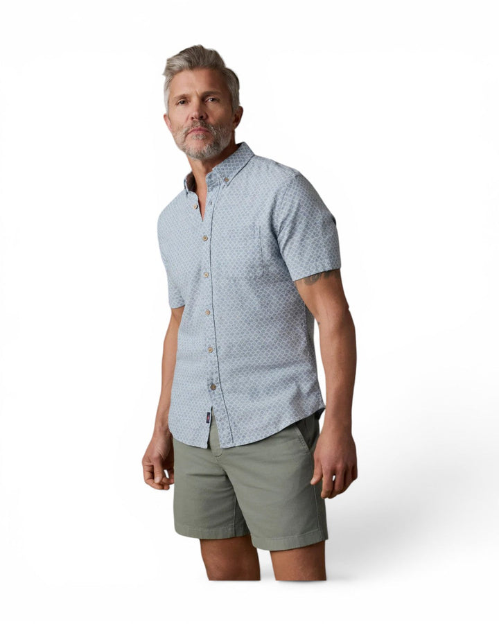 Faherty Short-Sleeve Breeze Shirt - Fishscale Redux