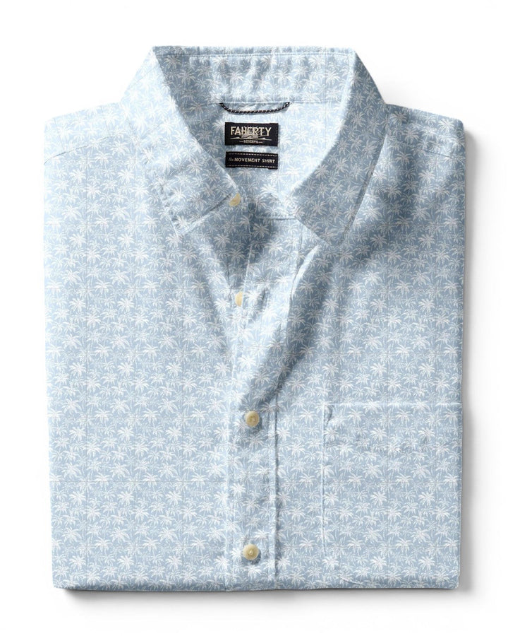 Faherty Ss Monterey Movement Shirt In Blue Palm Beach