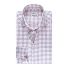 Load image into Gallery viewer, Stenstroms Windowpane Twill Shirt in Pink
