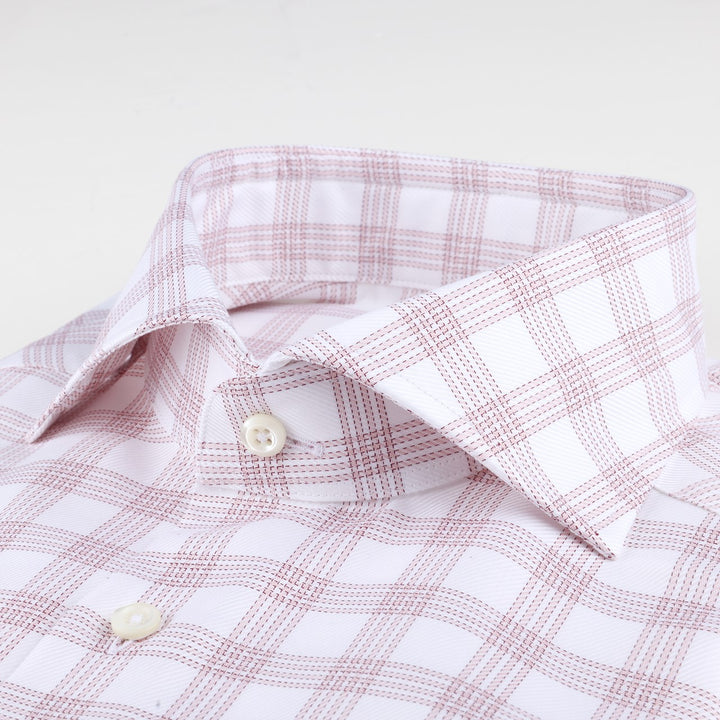 Stenstroms Windowpane Twill Shirt In Pink