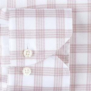 Stenstroms Windowpane Twill Shirt in Pink