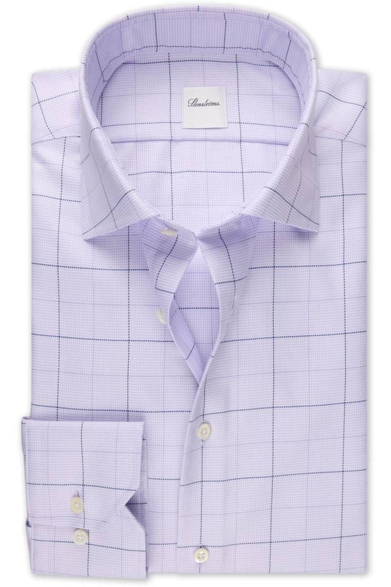 Stenstroms Regular Fit Shirt in Light Purple Checkered