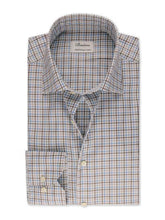 Load image into Gallery viewer, Stenstroms Brown Checked Twill Shirt
