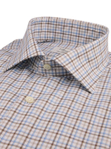 Stenstroms Brown Checked Twill Shirt