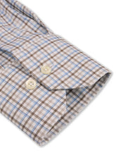 Load image into Gallery viewer, Stenstroms Brown Checked Twill Shirt
