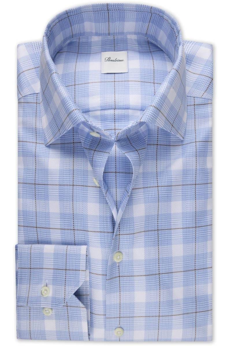 Stenstroms Regular Fit Shirt in Bright Blue Plaid