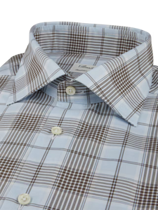 Stenstroms Blue Checked Twill Shirt