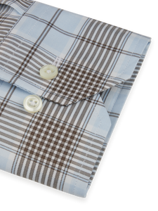 Stenstroms Blue Checked Twill Shirt