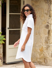 Load image into Gallery viewer, Lauren Polo Dress in White Triple Fleece
