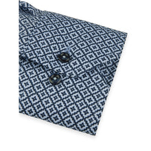 Load image into Gallery viewer, Stenstrom&#39;s Patterned Oxford Shirt in Navy Print
