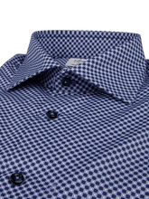 Load image into Gallery viewer, Dark Blue Patterned Twill Shirt
