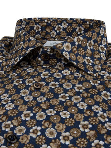 Navy Floral Oxford Shirt