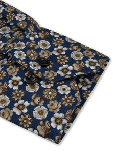 Navy Floral Oxford Shirt