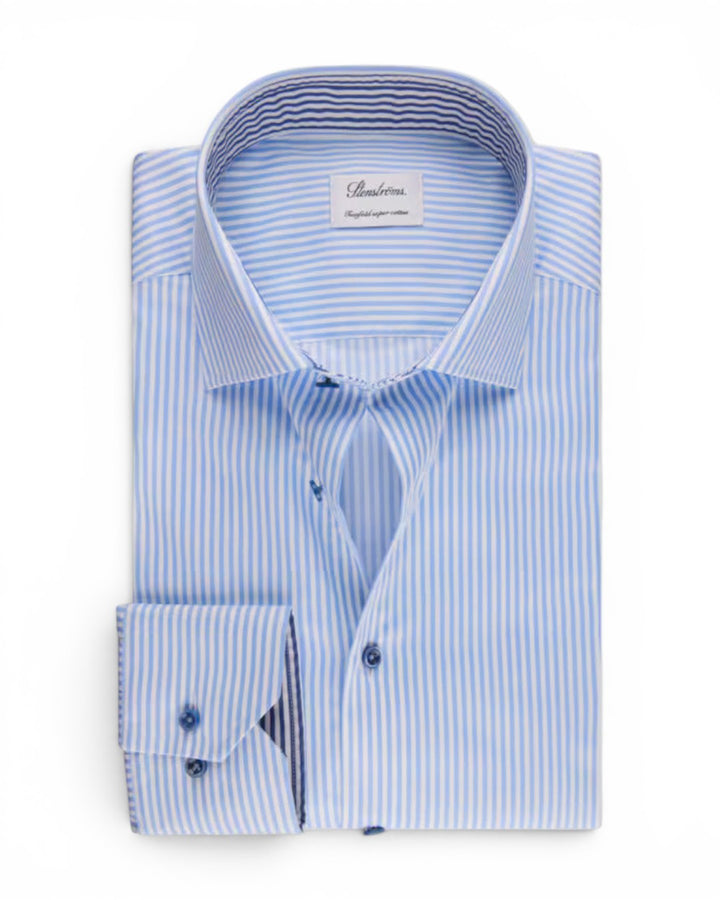Stenstroms Light Blue Contrast Twill Shirt