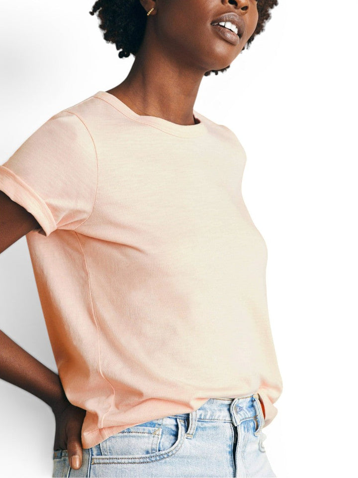 Faherty Sunwashed Essential Tee - Peach Whip