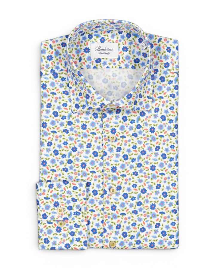 Stenstroms Floral Pattern Twill Shirt